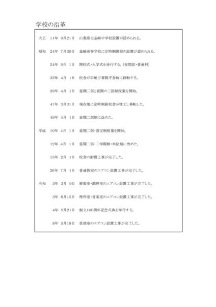 ⑦ＨＰ学校の沿革　【変更年度は更新】2026.8.27更新のサムネイル